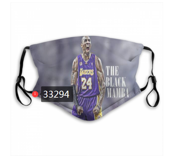 2021 NBA Los Angeles Lakers #24 kobe bryant 33294 Dust mask with filter->nba dust mask->Sports Accessory